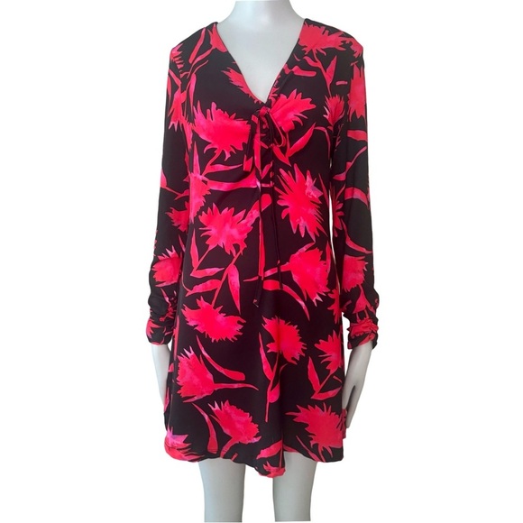 Artigli Dresses & Skirts - ARTIGLI Bold Floral Print Mini Dress Silky Polyester Made In Italy Size 40 (4)